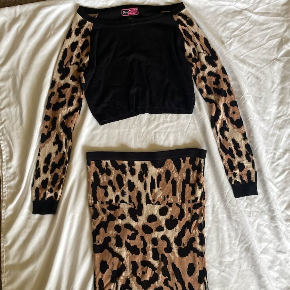 Fierce Leopard Print 2-Piece Set – Say What?
